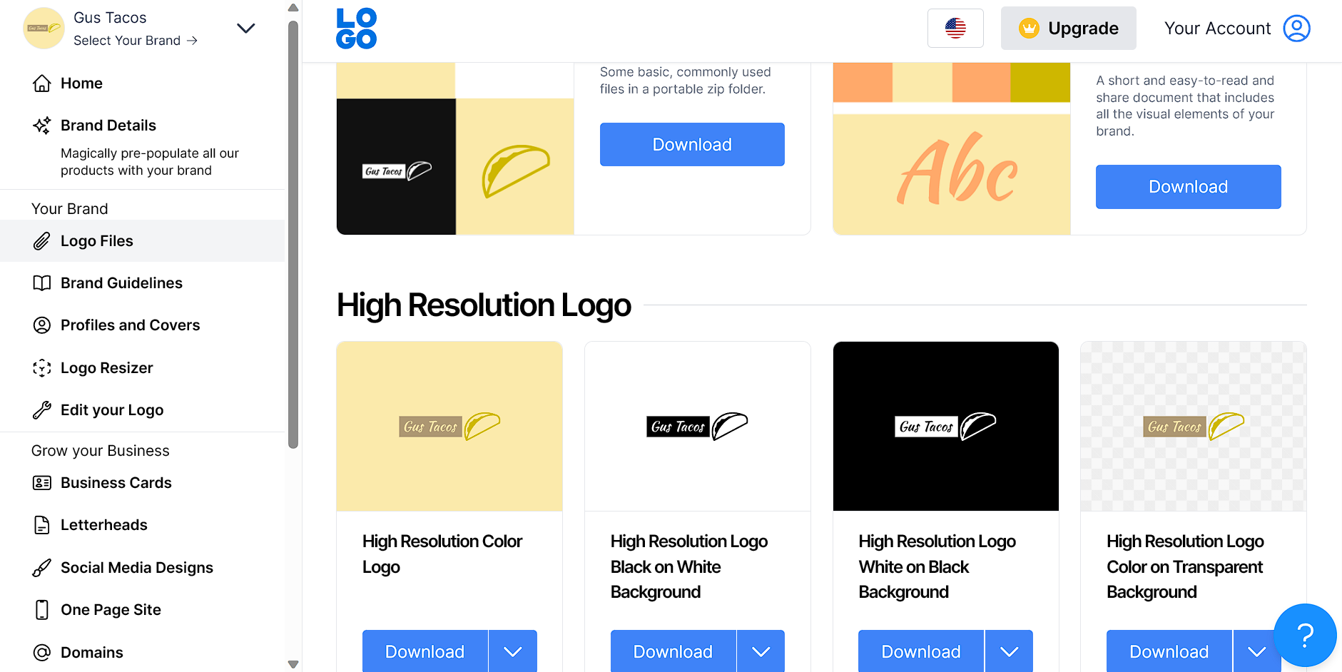 Logo maker page