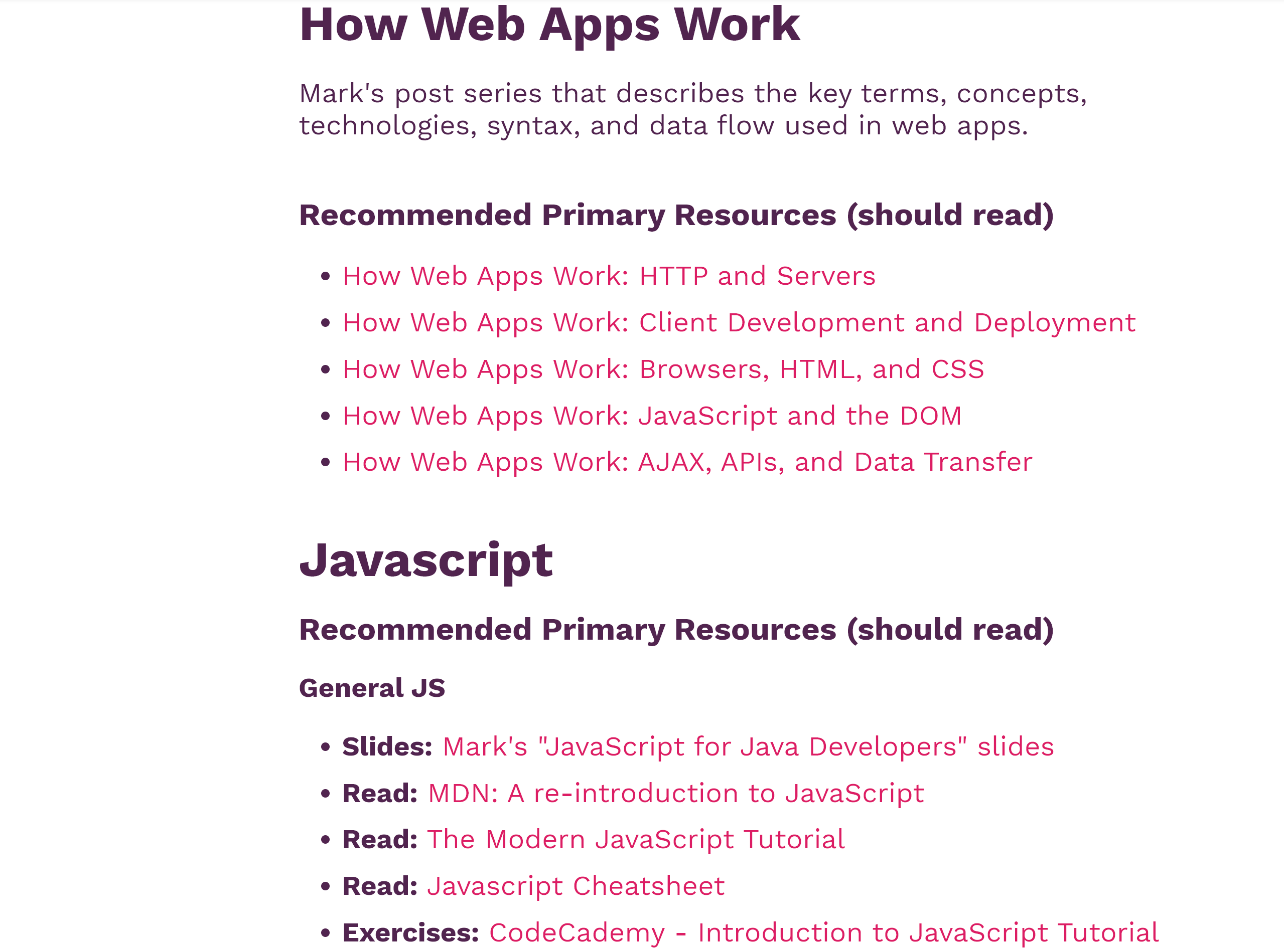 Learning Path for React on Reactiflux by Mark Erikson